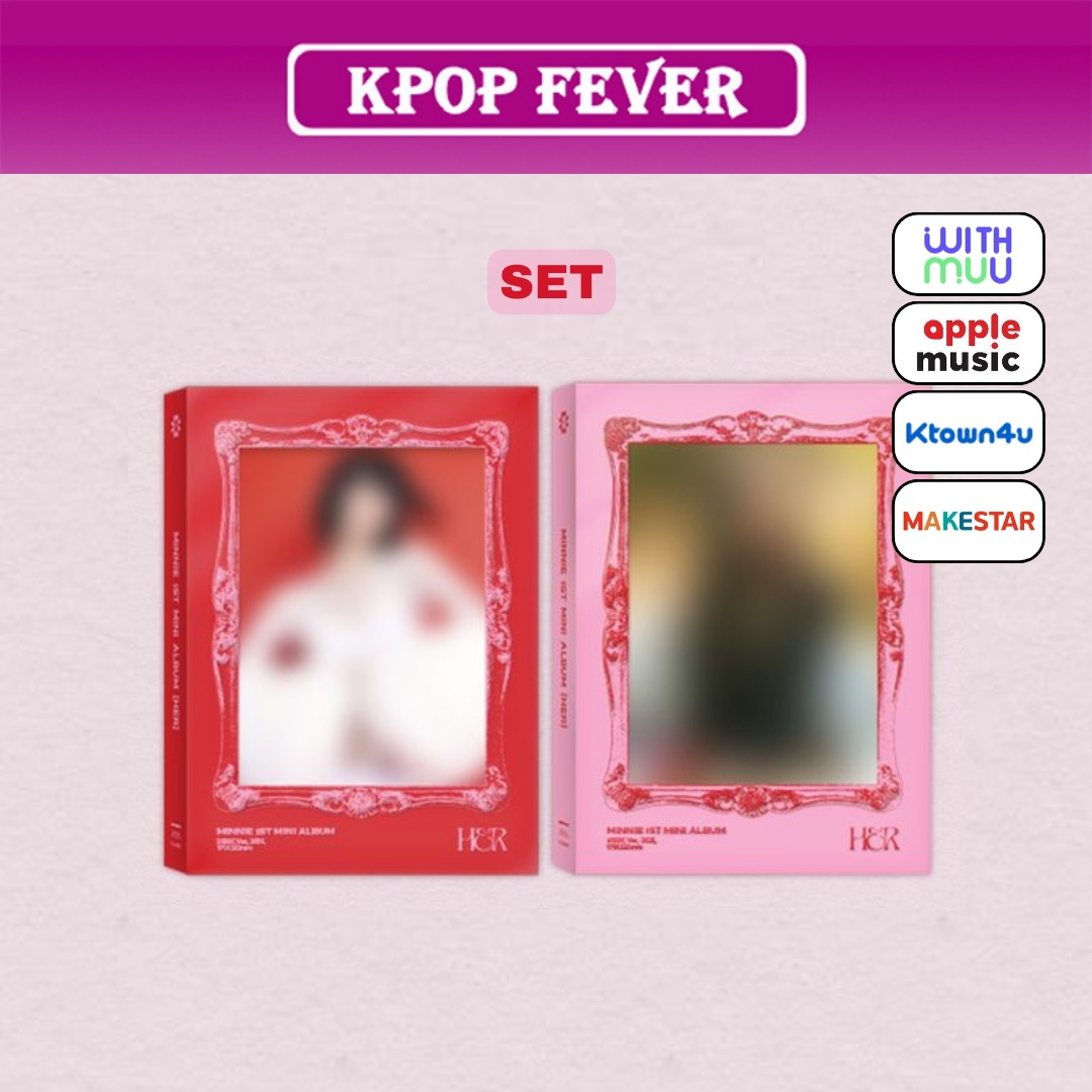 2種セット [online特典] (G)I-DLE MINNIE [HER] (RED VER + PINK VER) 1st Mini Album