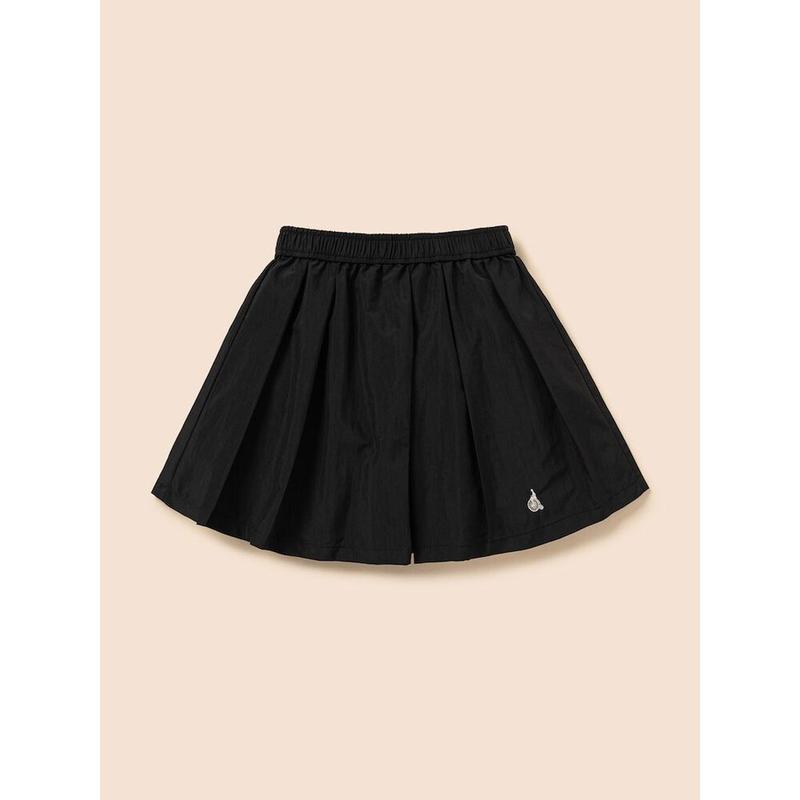 女の子 スカート型 化学繊維 ハーフパンツ ブラック