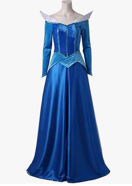 ディズニー 眠れる森の美女 Sleeping Beauty 眠り姫 オーロラ姫 ドレス ワンピース ブルー コスプレ衣装 コスチューム
