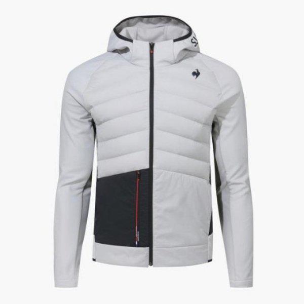 フードジップアップ JQS QQ121EFT12-LGR トリコットボンディングフードジップアップ ライトグレー