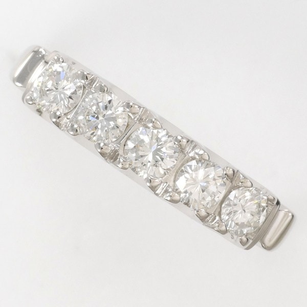 PT900 プラチナ リング 指輪 17号 ダイヤ 0.68 カード鑑別書 ジュエリー 中古