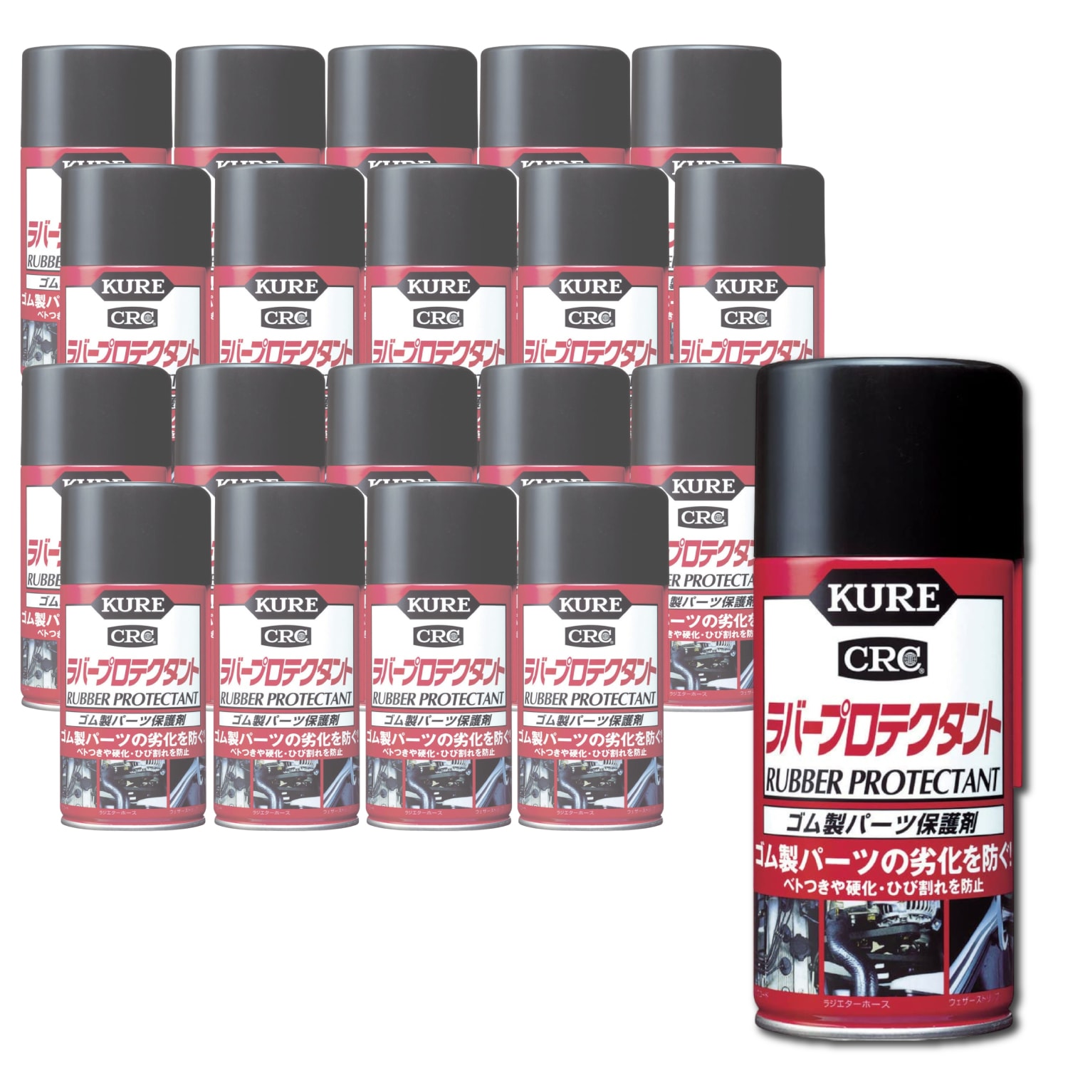 呉工業 ラバープロテクタント 300ml ゴム製パーツ保護 ひび割れ防止 スプレータイプ ×20