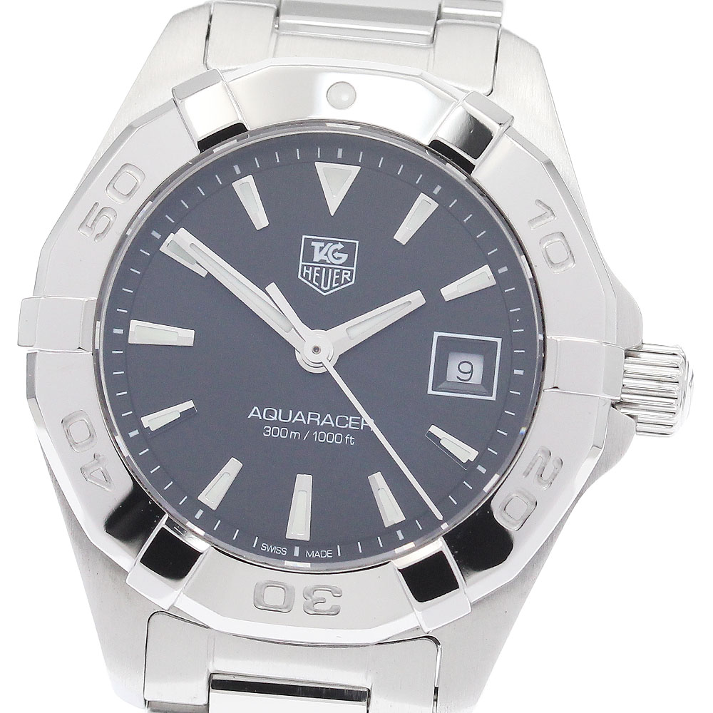 タグホイヤー TAG HEUER WAY1410 アクアレーサー デイト クォーツ レディース 良品 箱・保証書付き_944339【中古】