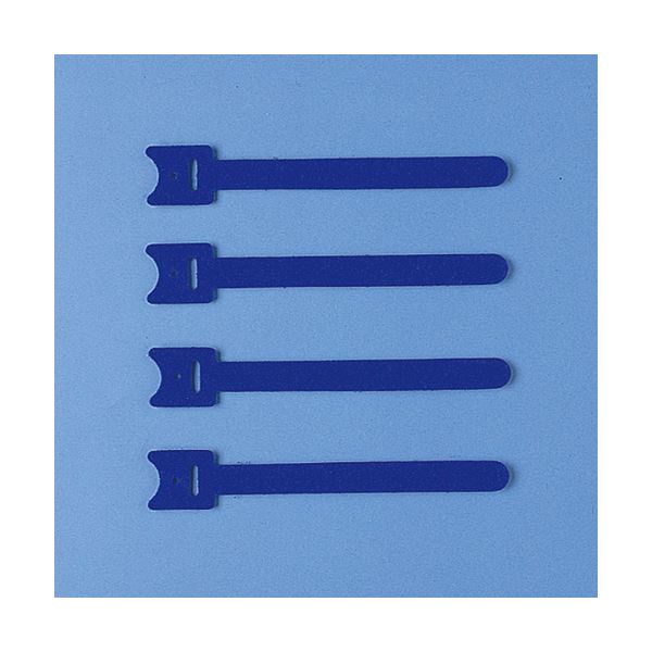 (まとめ)サンワサプライ ケーブルタイ(面ファスナー) CA-MF1BN(×10セット)