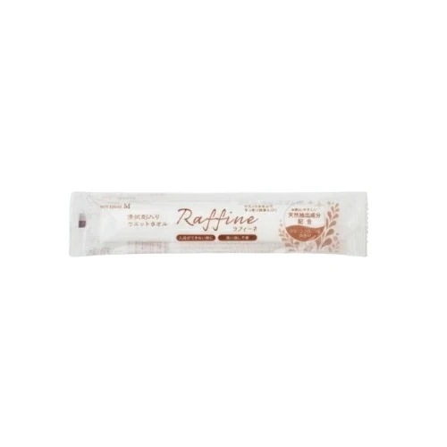 溝端紙工印刷　清拭剤入りウェットタオル　Raffine　M　100本×10袋（1000本）【メーカー直送・代引き不可・時間指定不可・沖縄離島不可】