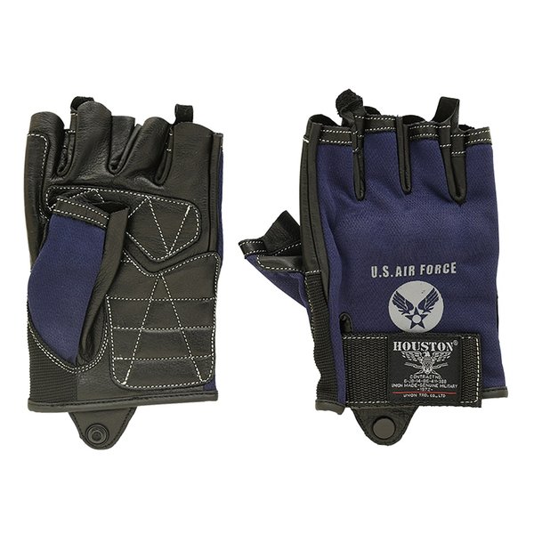 HTVG2313S メッシュレザーハーフグローブ ネイビー LXサイズ HTVG2313SNVLX