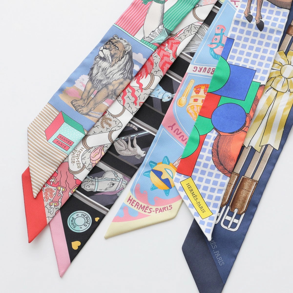 ✨エルメス✨ツイリースカーフ HERMES エルメス Twilly Scarf ツイリー スカーフ シルク100