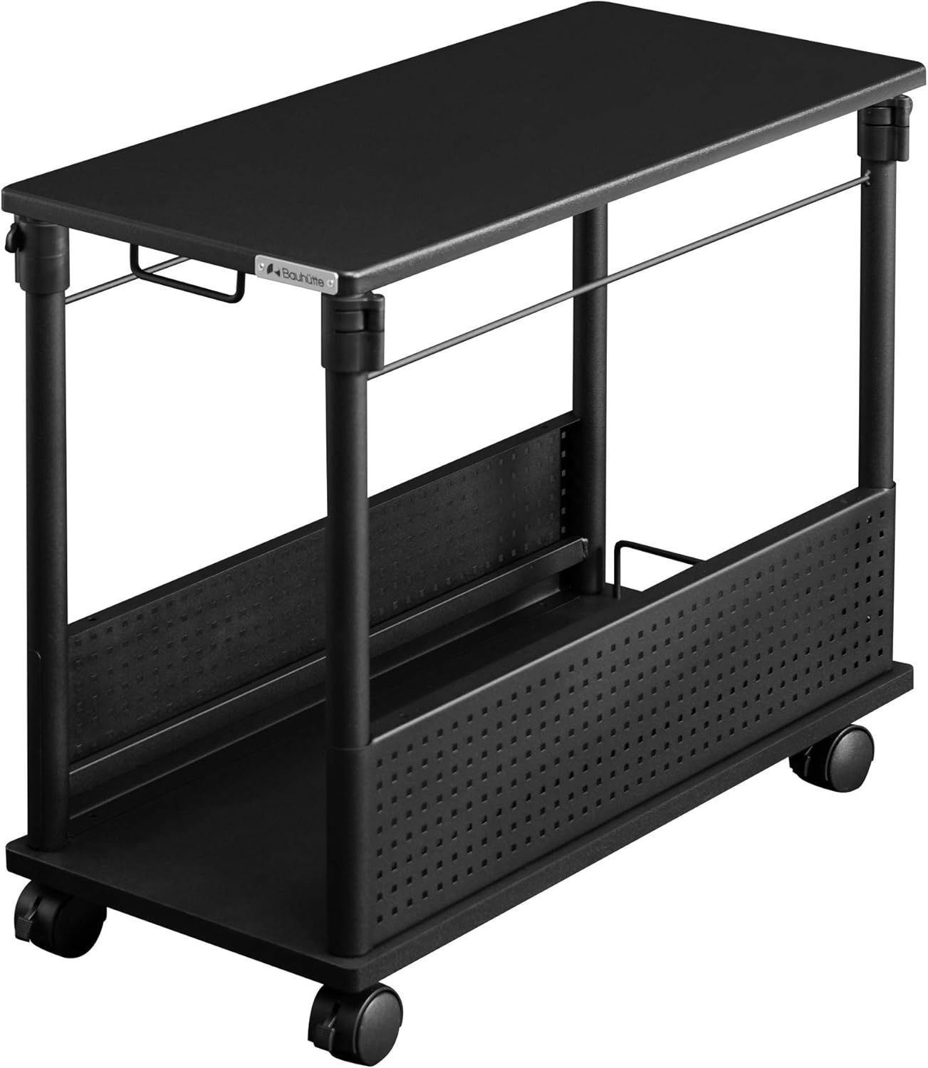 昇降式 L字デスク スタンダード パソコンラック pcラック ( 幅 32 × 奥行 67 高さ 57~78 cm ) ブラック BHD-670H-BK 10,383円