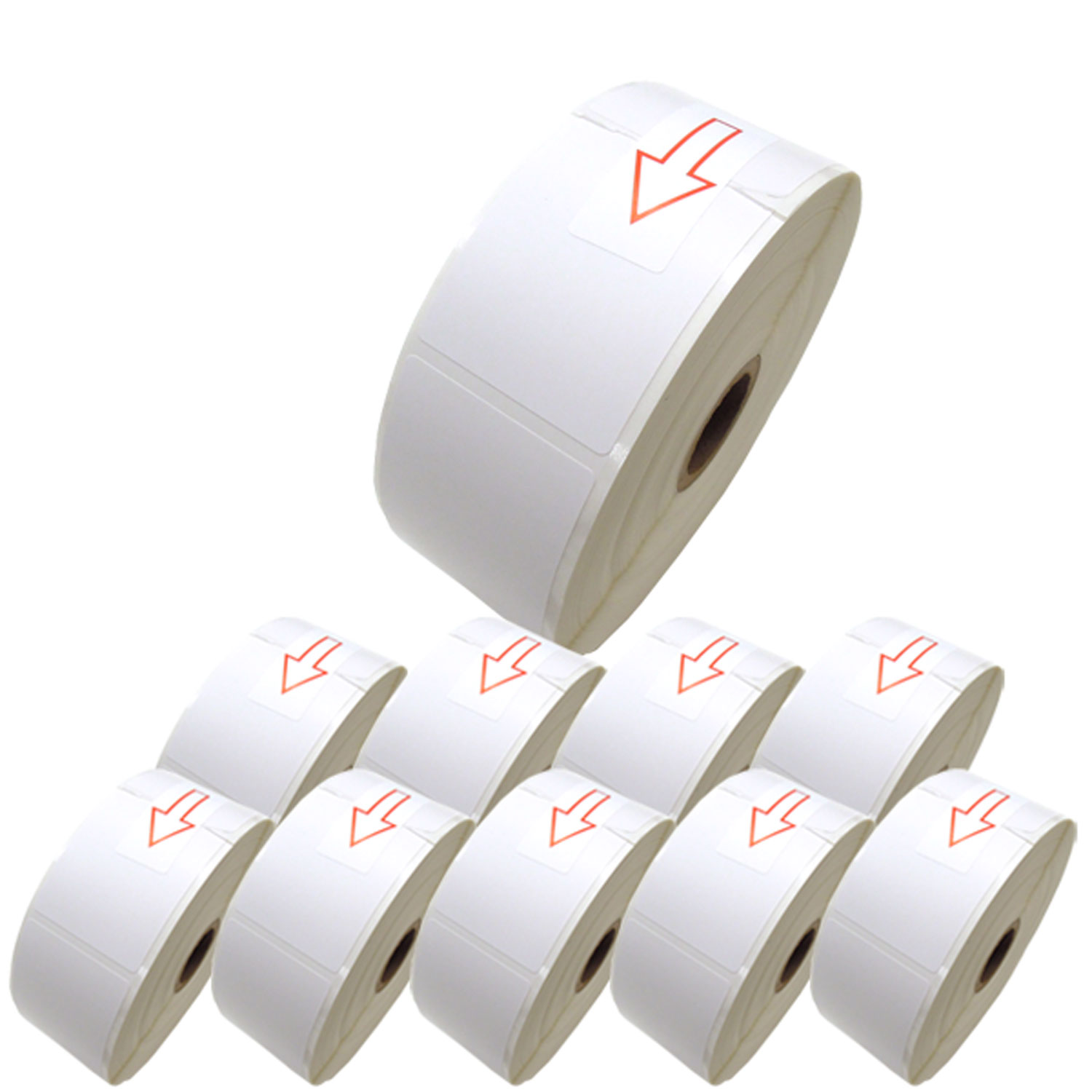 ブラザー用 RDロール プレカット紙ラベル (感熱紙) RD-U06J1 互換品 40mm×60mm 蛍光増白剤不使用 1126枚入り 10個セット