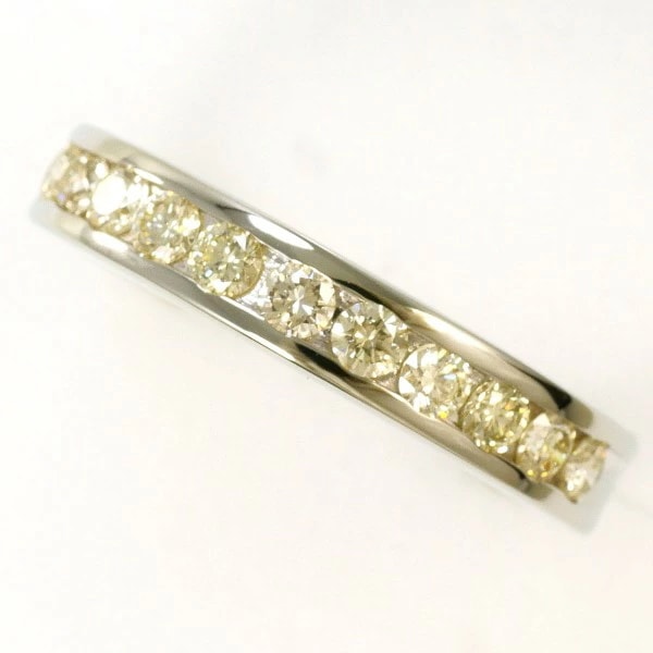 エステール K14WG リング 8号 イエローダイヤ 中古