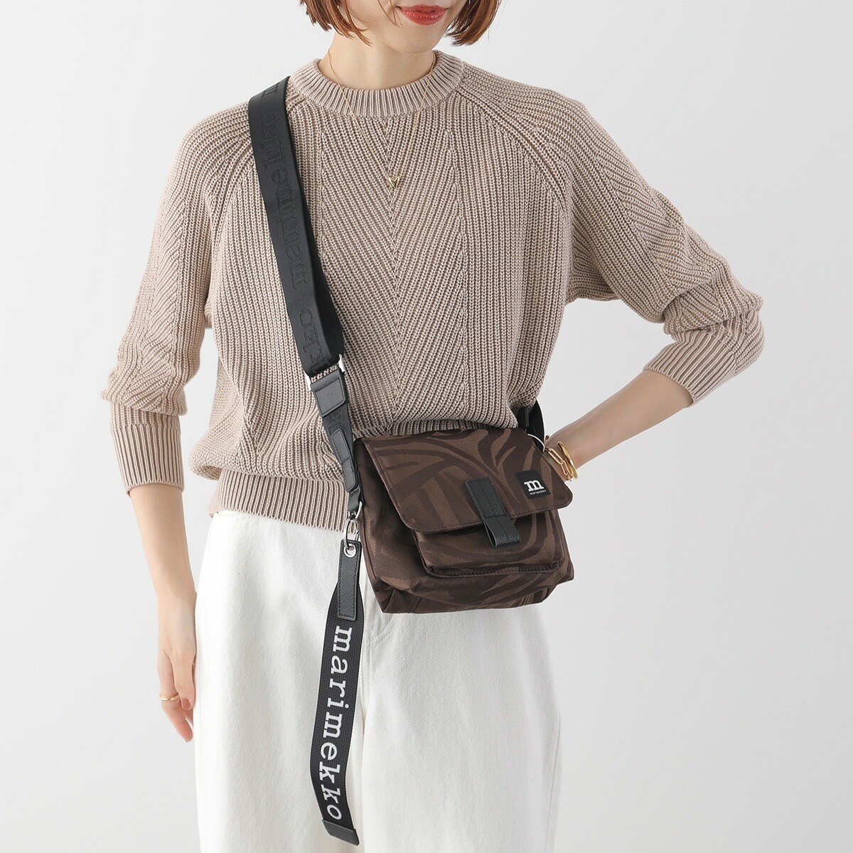 marimekko マリメッコ ショルダーバッグ Mini Messenger Jokuraita ミニ メッセンジャー ヨクライタ 094608 レディース ミニバッグ ポシェット 鞄 880