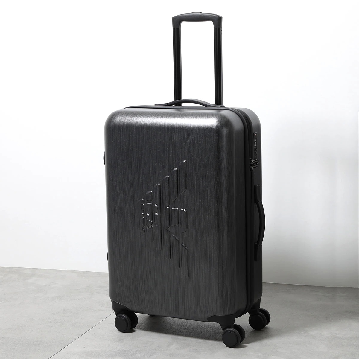EMPORIO ARMANI エンポリオアルマーニ キャリーケース EM001930 AF15459 メンズ スーツケース エンボスイーグル 4ホイール U8097 GUNMETAL 【mega】