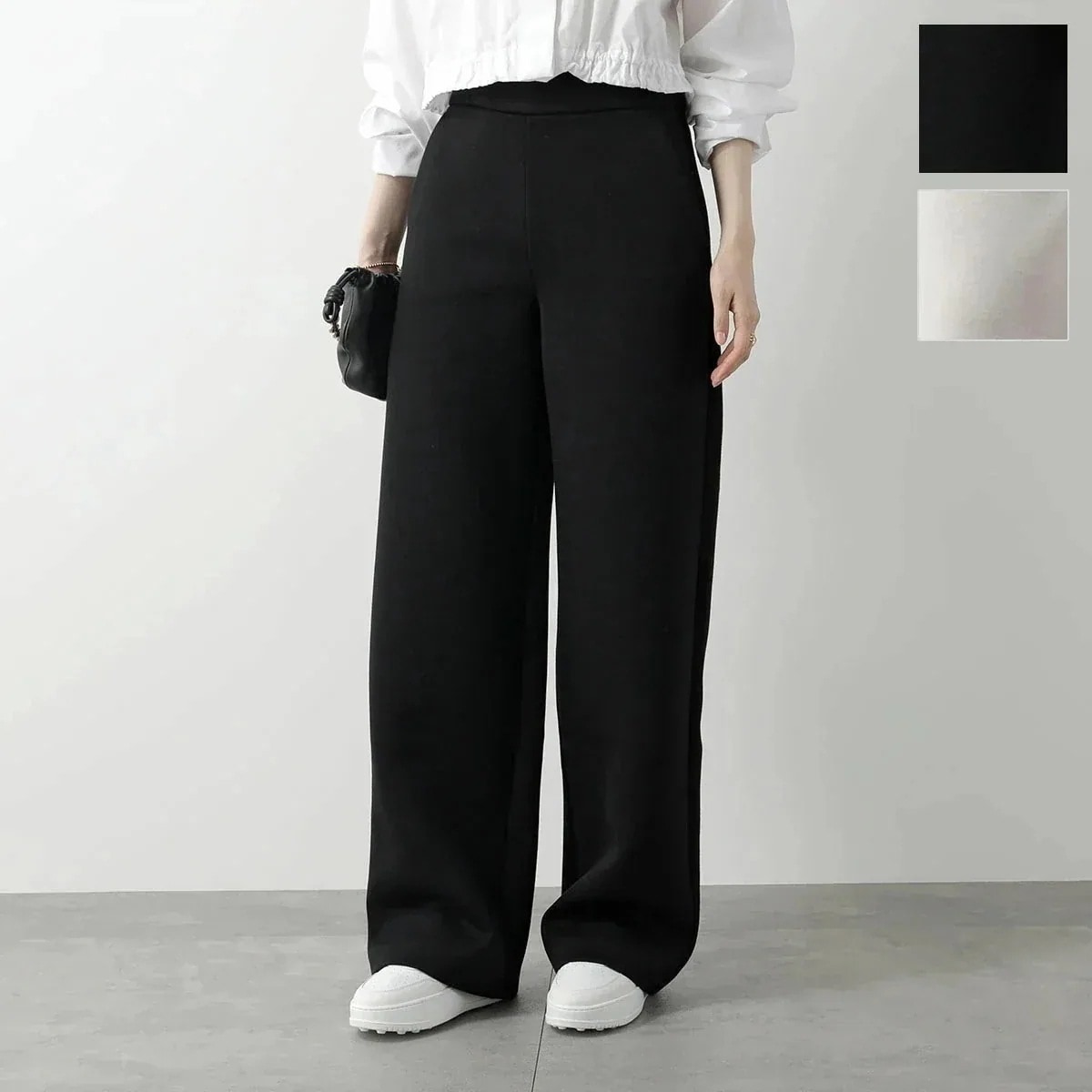 S MAX MARA エス マックスマーラ パンツ ALISSO アレッソ ストレート ワイド スキューバ ジャージー ストレッチ セットアップ可能 カラー2色