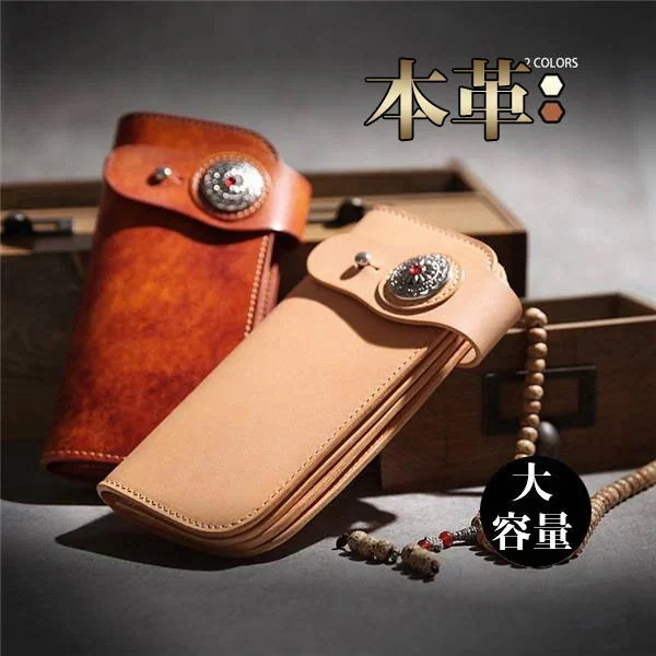 【人気爆売れ】最上級ロングレザーウォレット 財布 長財布 メンズ 大容量 多機能 さいふ 革 ライダース レザー 皮 牛革 本革 おしゃれ シンプル かっこいい