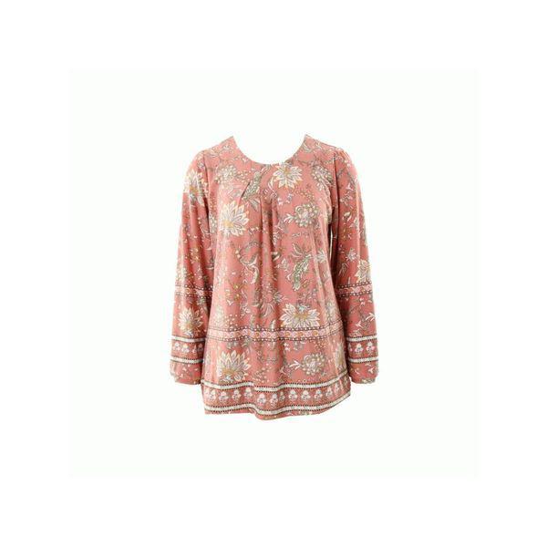 ワコールイベント コートナ フラワーボーダー捺染女性トップス 室内着 女子イージーウェア SWPA541.._P407898321