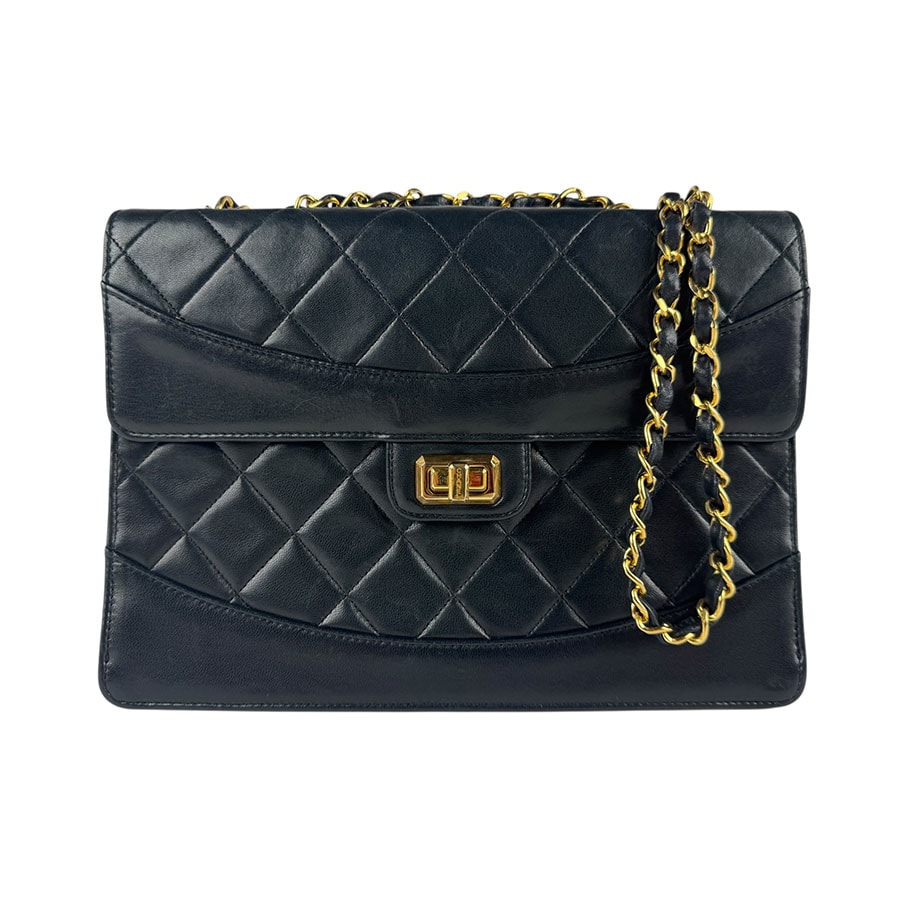 シャネル CHANEL ショルダーバッグ ラムスキン ブラック レディース z6511