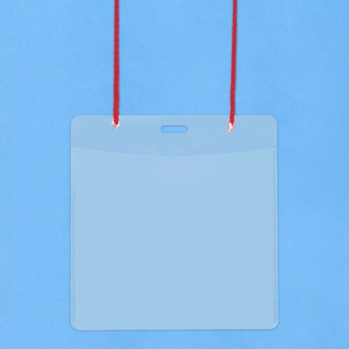 （まとめ買い）名札 吊り下げタイプ イベント用/展示会用 50枚入 レッド CT-E1 [x3]