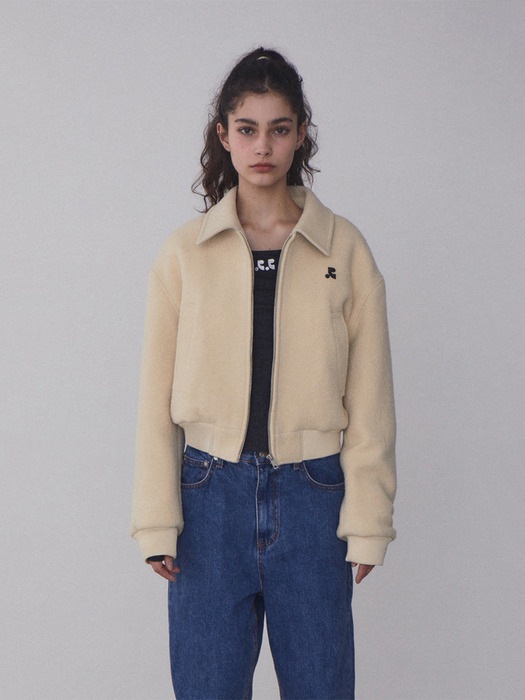 [23FW 2ND] RR COMMUNITY BOMBER JACKET - IVORY 限定版 韓国の人気ファッションブランド