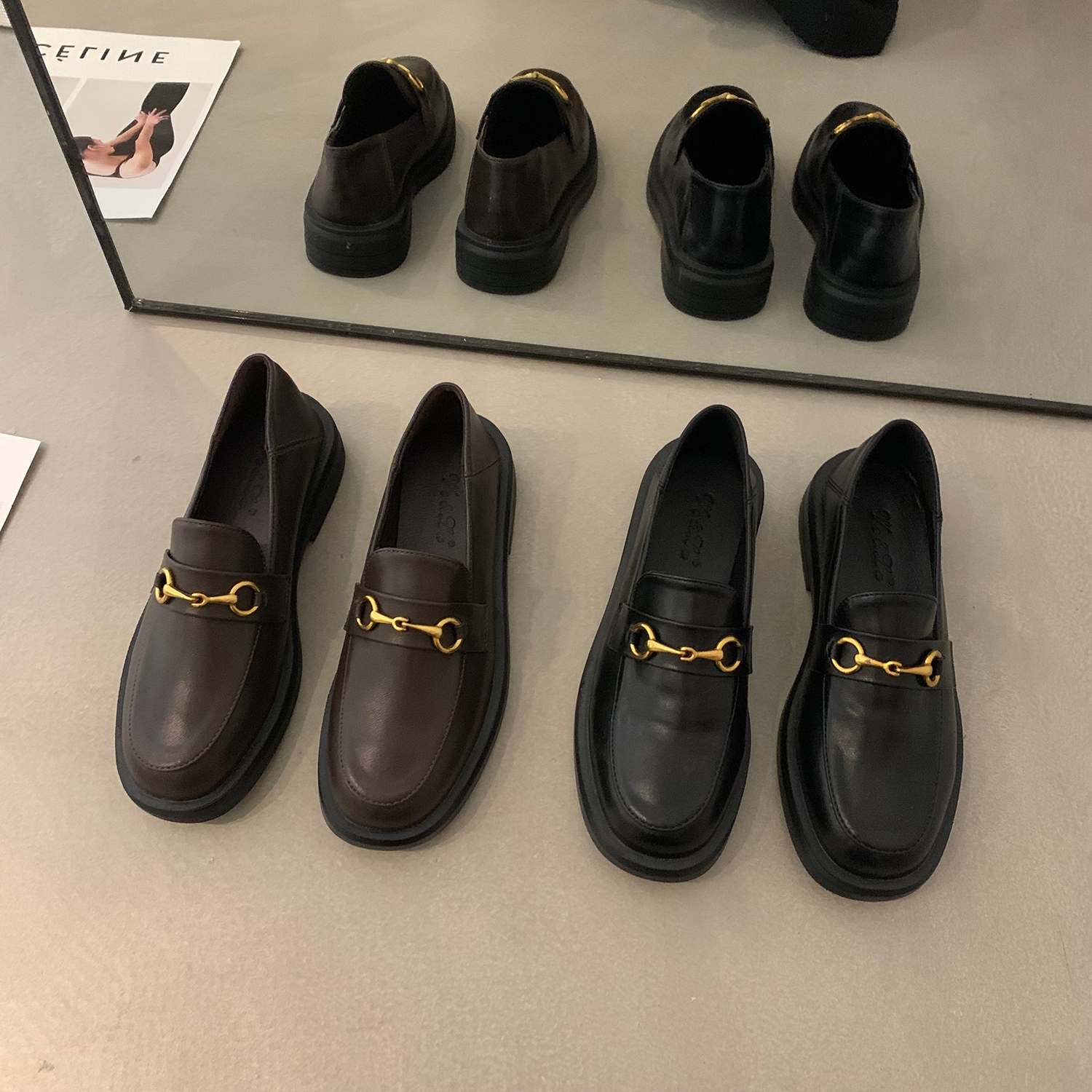 レディース 2color ビットモチーフ ローファー 大人可愛い ママコーデ ママファッション 韓国系 オルチャン 人気 トレンド 新作 20代 30代 40代 シューズ 靴