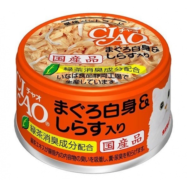 （まとめ買い）いなば まぐろ白身&しらす入り 85g 猫用缶詰 キャットフード [x24]