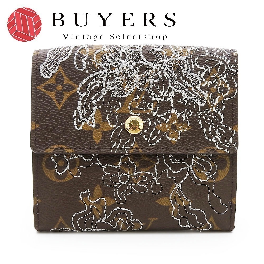 中古 ルイヴィトン コンパクト財布 Wホック ポルト モネ ビエカルトクレディ M95396 モノグラムダンテェル アルジャン 2007年限定 普段使い 小物 レディース 女性 LOUIS VUIT