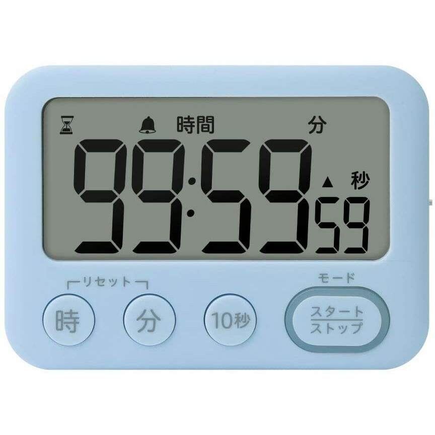 （まとめ買い）トキ/サポ 100時間タイマー スタンド付 光ってお知らせ ライトブルー LV-3288-LB [x3]