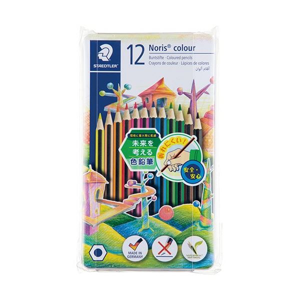 （まとめ）ノリスカラー色鉛筆 メタルケース入 12色（各色1本） 185 M12PB 1個[x5] 6,161円