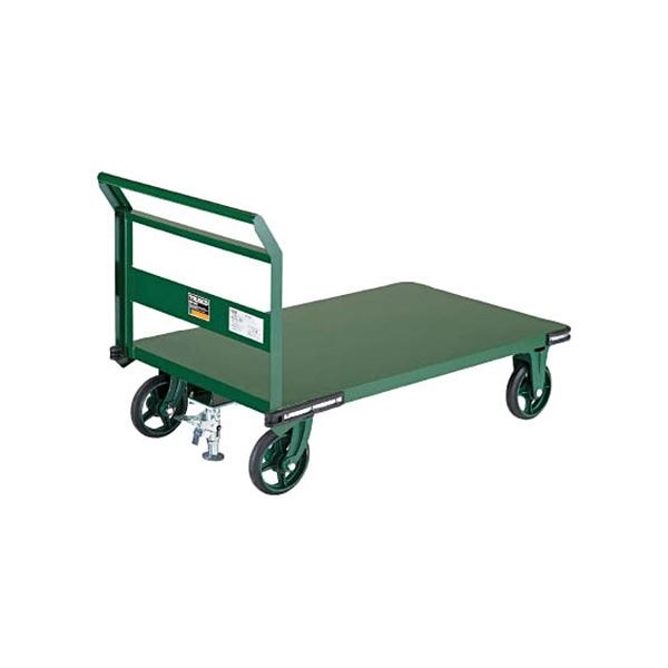 鋼鉄製 運搬車 800x450mm ハンドル側自在車 鋳物車輪 LS付 OH-3RSS 1台 完成品