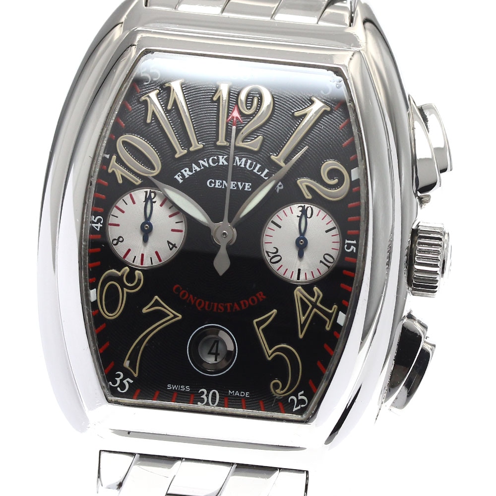 フランクミュラー FRANCK MULLER 8002CC コンキスタドール クロノグラフ 自動巻き メンズ 保証書付き_894632【中古】