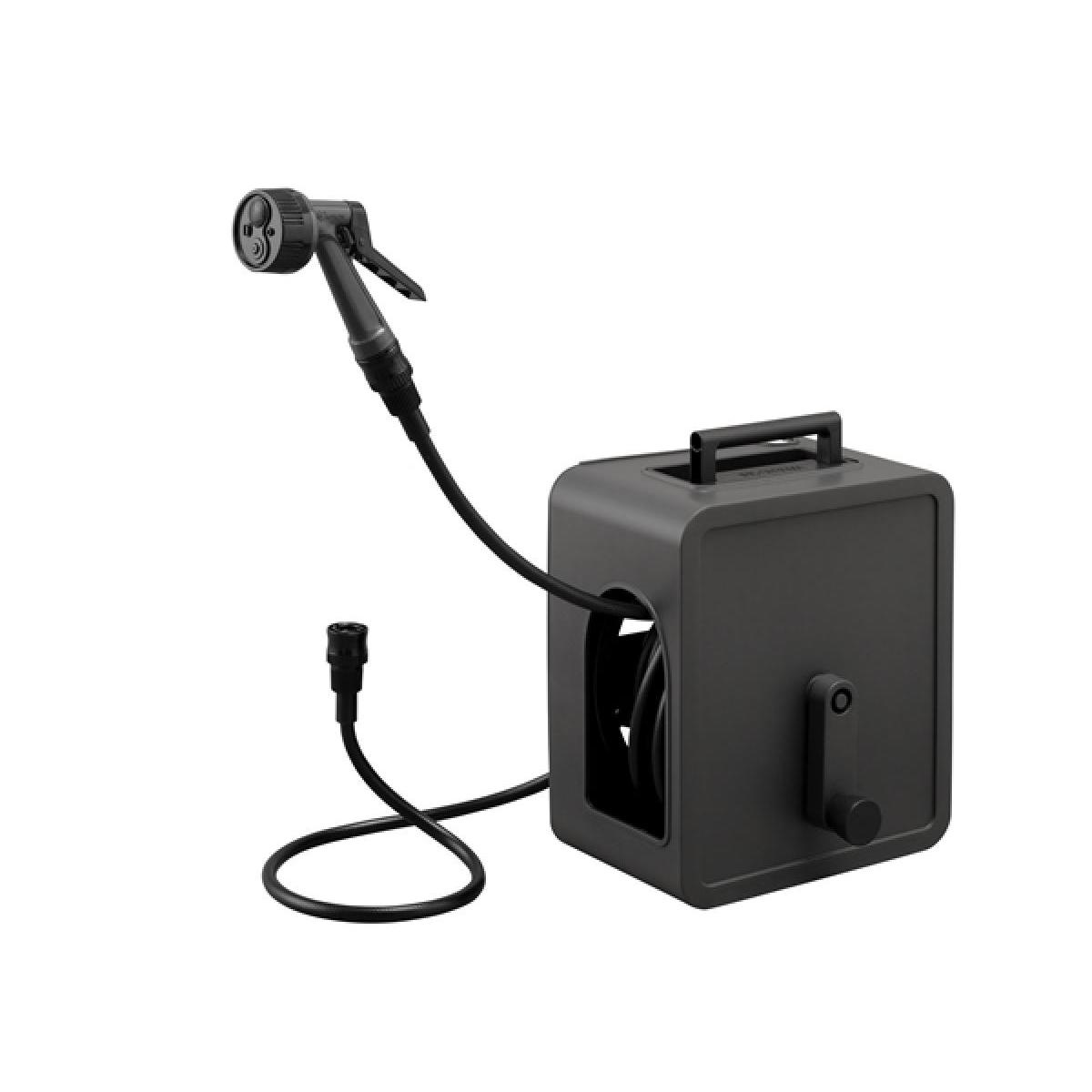 アイリスオーヤマ フルカバーコンパクトホースリール20m FCH-20M ダークグレー　散水ホース