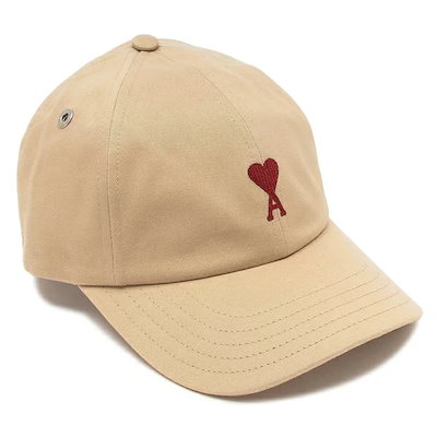 アミパリス キャップ ベージュ ベージュ コットン Ami de Coeur エンブロイダリー キャップ