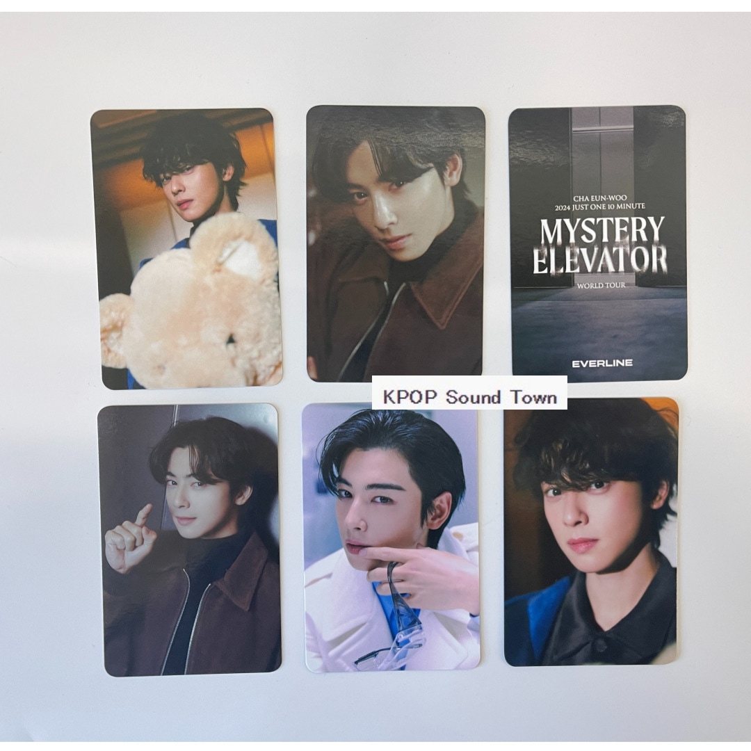 CHA EUN-WOO 2024 Just One 10 Minute [Mystery Elevator] POP - UP STORE photocard 5種 SET