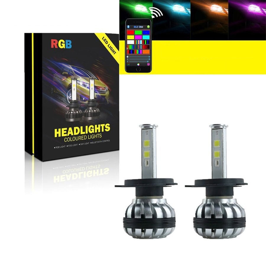 定番のお歳暮 LEDヘッドライト RGB 1600万色 50W 10800LM Bluetooth