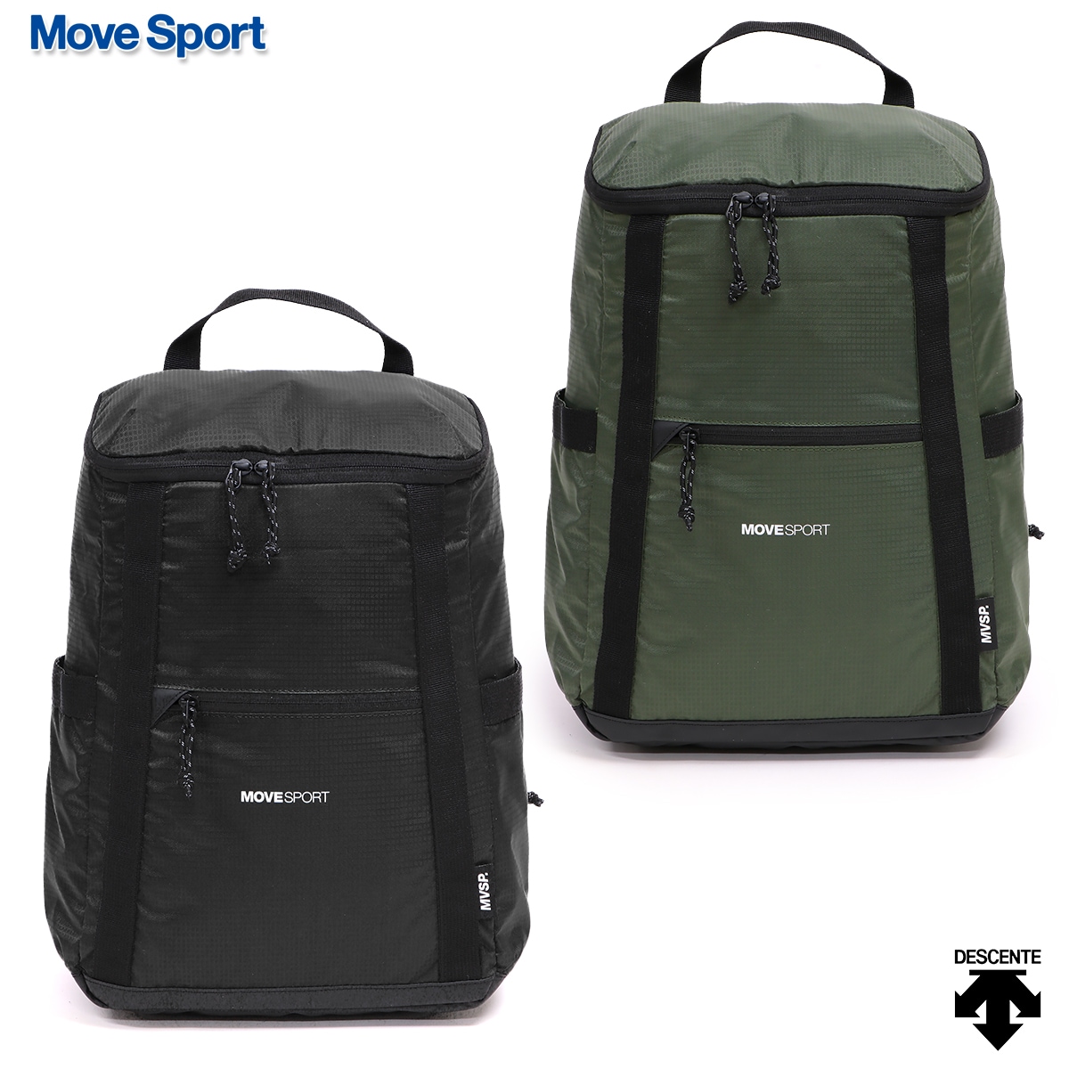 デイパック メンズ/レディース リュックサック ブラック/カーキグリーン DMAWJA52