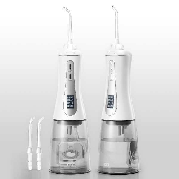 クリーンウォーターDポータブルワイヤレスLCD口腔洗浄機1+1パッケージ