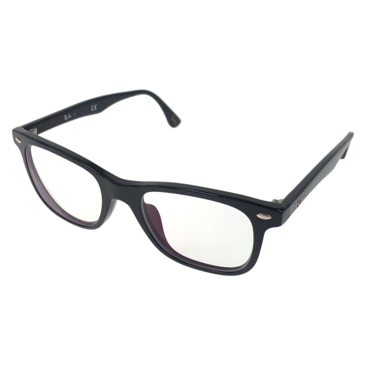 美品 ウェイファーラー ブラック 黒 シルバー金具 プラスチック RB 5248A 2000 4919 140 メガネ メガネフレーム 男女兼用 メンズ 502598 5,628円