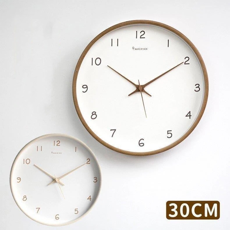 掛け時計 壁掛け時計 おしゃれ 時計 天然木製 シンプル 北欧 インテリア 静か 連続秒針 静音 見やすい 引越し 祝い 新生活 プレゼント 乾電池 30CM 5,077円