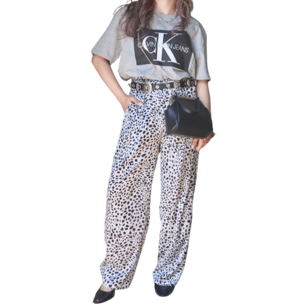 Dalmatian Wide Easy Pants (white) A.D.G レディース ファッション ボトムス
