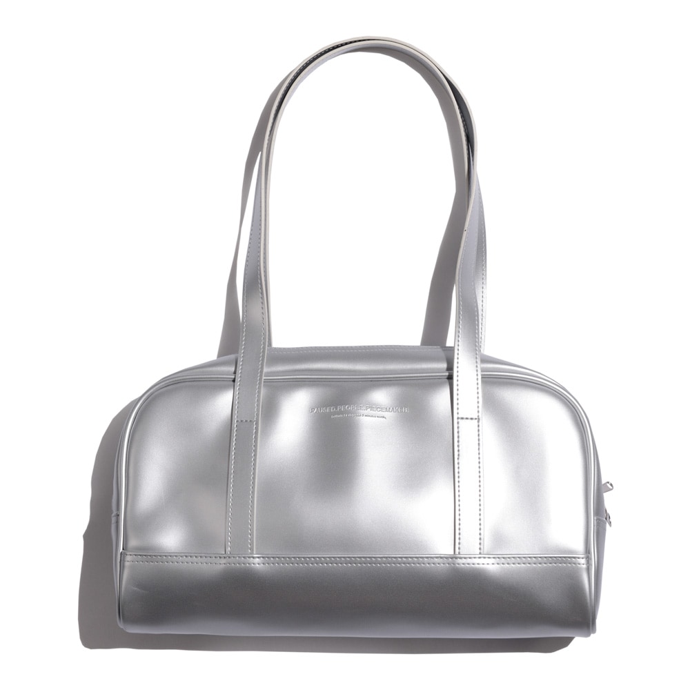 LEATHER SPORTS SHOULDER BAG (SILVER)
