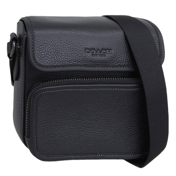 コーチ バッグ メンズ ショルダーバッグ アウトレット ブラック サリバン フラップ クロスボディ SULLIVAN XBODY LTH CN729QBBK COACH