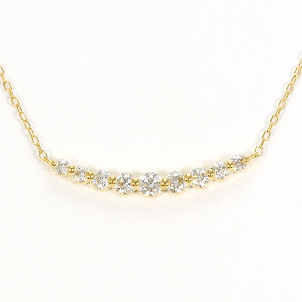 K18 18金 YG イエローゴールド ネックレス ダイヤ 0.30 約42cm ジュエリー 中古