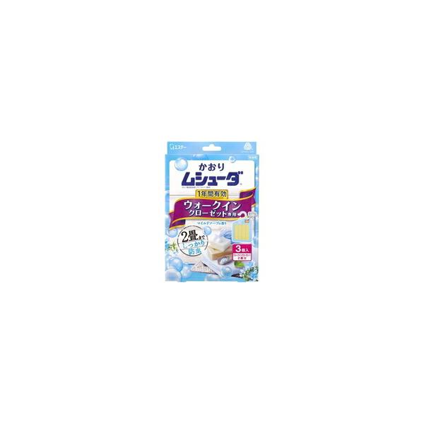 【6個セット】かおりムシューダ 1年間有効 ウォークインクローゼット専用 マイルドソープの香り(3コ入)