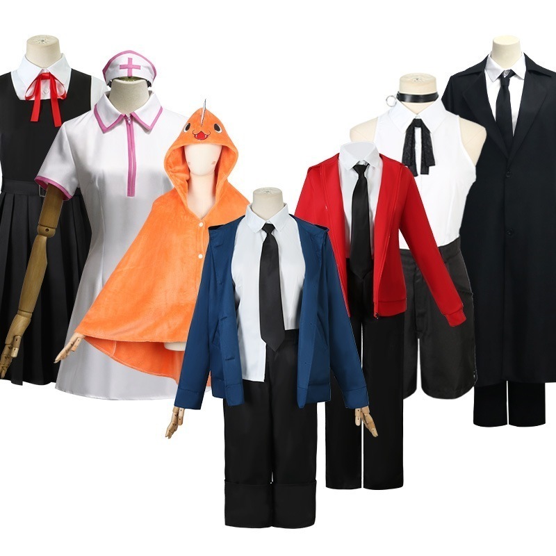 【人気爆売れ】2025正規品チェーンソー人cos コスプレ コスチューム三鷹朝ユニフォーム制服ミリタリースカートコスプレチェーンソー人戦争悪魔