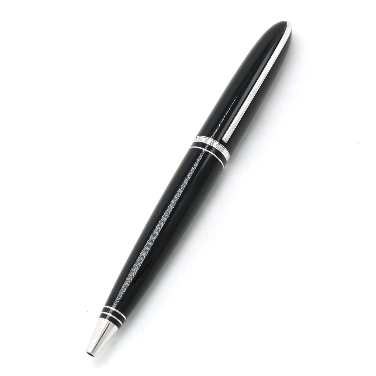 ドック ダブル ラッカー ボールペン ツイスト式 ブラック シルバー ブラックインク 黒インク