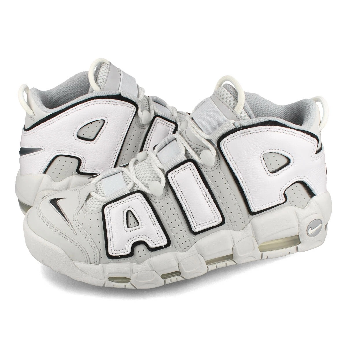 NIKE AIR MORE UPTEMPO 96 PHOTON DUST/WHITE/BLACK/METALLIC SILVER