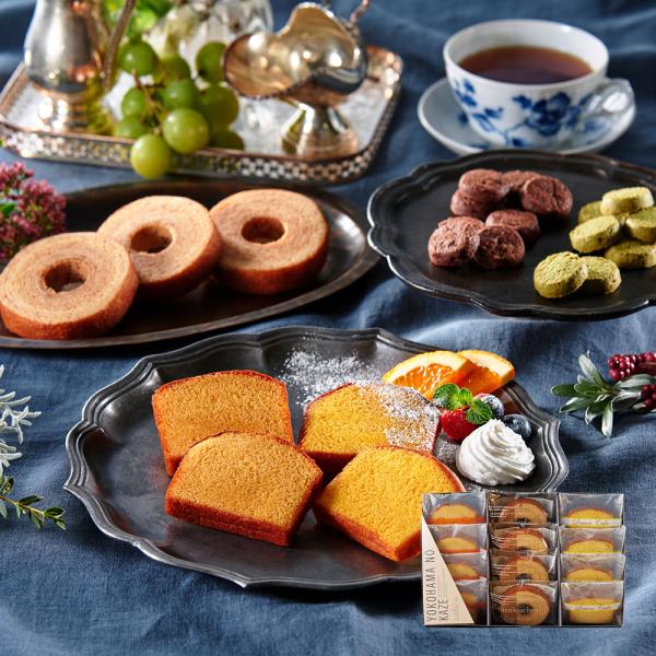 神奈川 YOKOHAMA NO KAZE プレミアム焼菓子ギフト バウムクーヘン4個 カットケーキ レモン オレンジ 各4個 詰め合わせ SISK