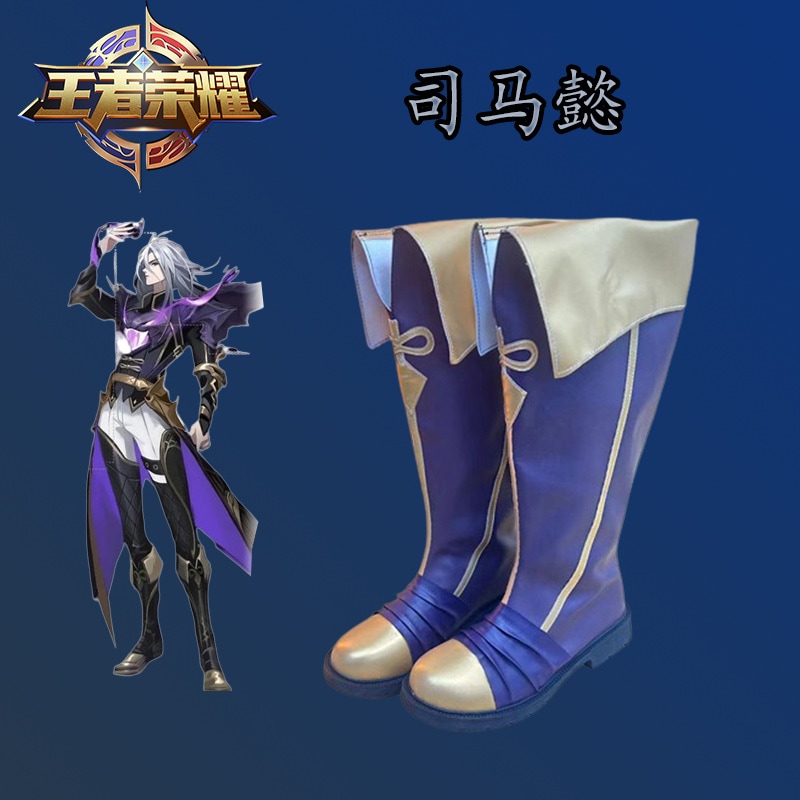 王の栄光司馬懿ダークアビス魔法の靴漫画展示パフォーマンスゲーム靴ブーツ 2d