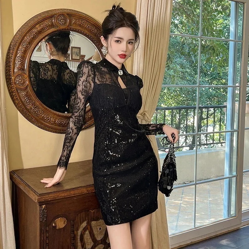 ロングワンピース 結婚式 演奏会 タイトワンピース 披露宴 スパンコール レース 二次会 Cキャミワンピースワンピース 発表会 スリミング セクシー パーティードレス ドレス ウェディング 5,313円