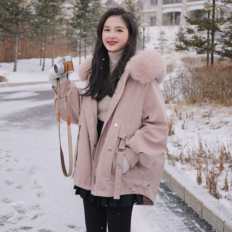 綿服女性ins冬 2025綿コートミドル丈万能ゆったりワークスタイル厚手アウター ダウンジャケット