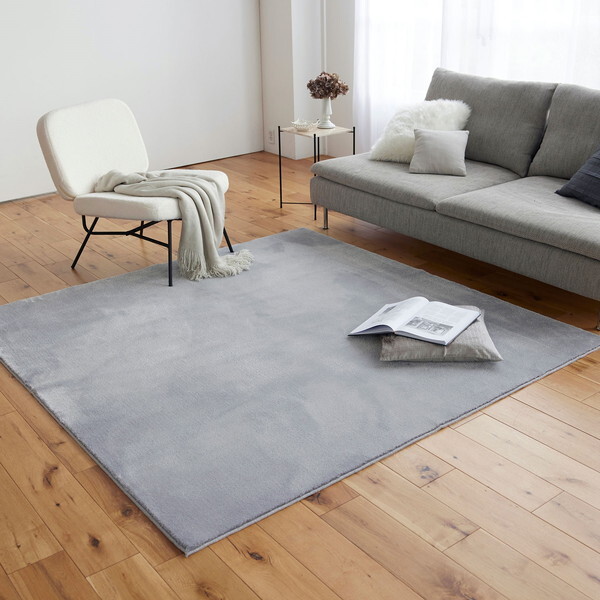 スミノエ ラグ ハク 190×190cm グレー 防炎 13139924-9-190190 メーカー直送